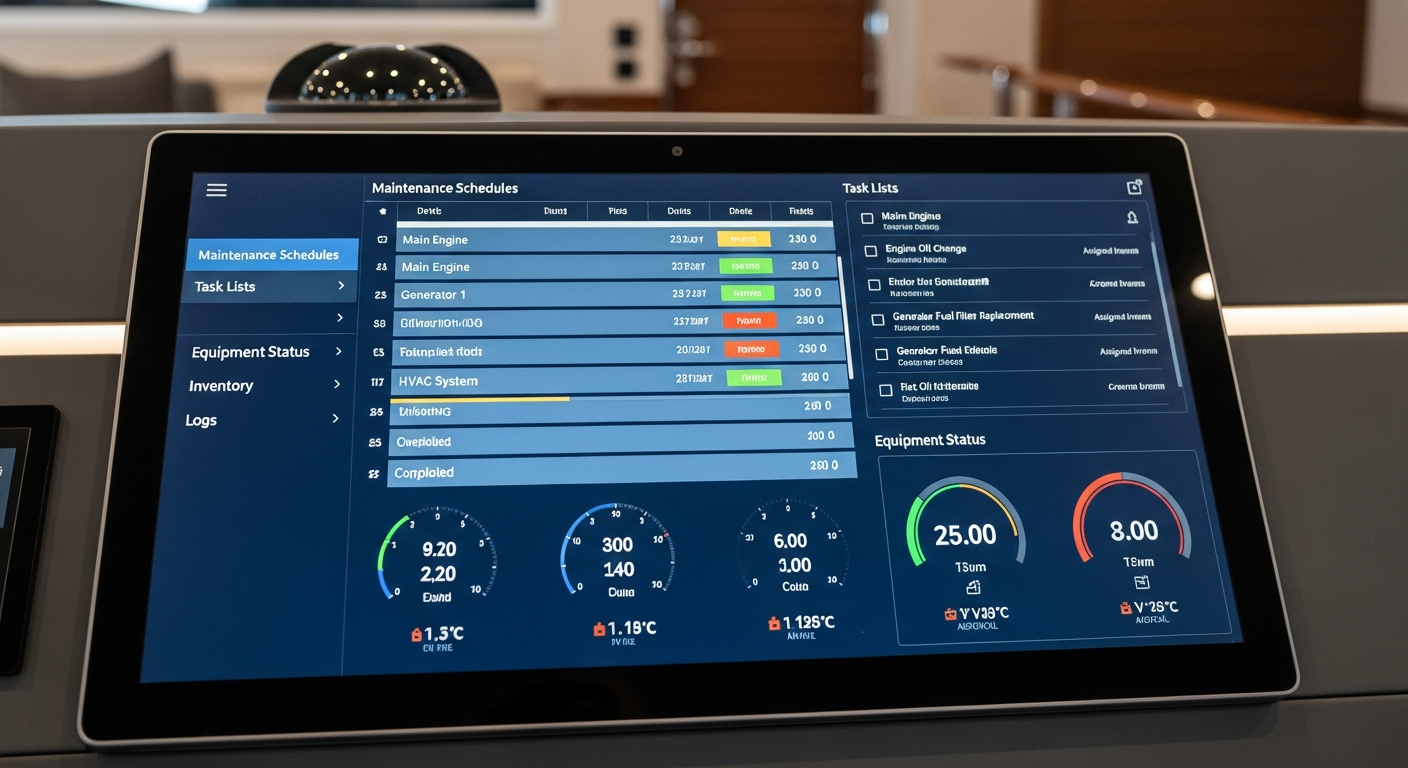 Planned maintenance system dashboard integrated with ISM compliance tracking
