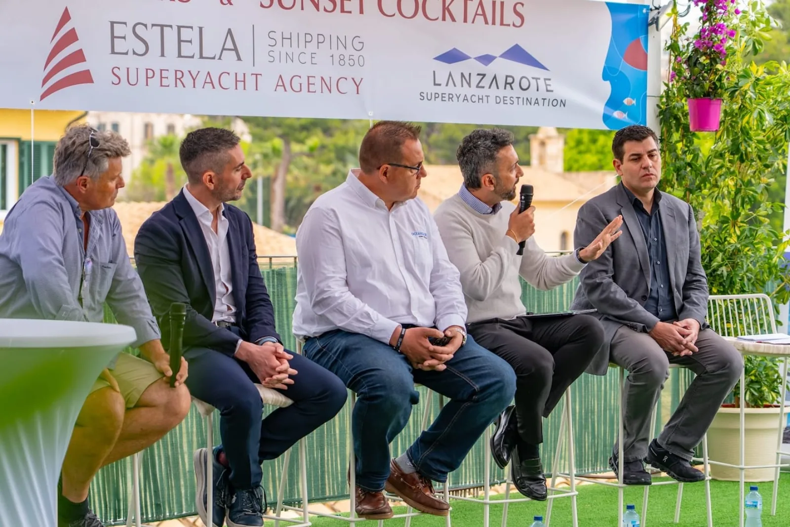 Full panel of speakers at the Estela Breakfast Seminar at Astilleros de Mallorca